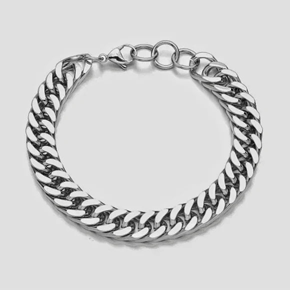 Cuban Bracelet [Flat] [8mm - Silver]