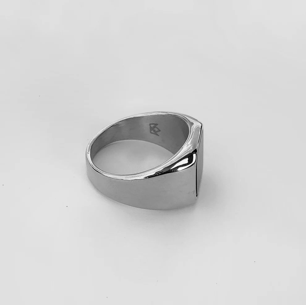 Square Agate Ring [Silver]