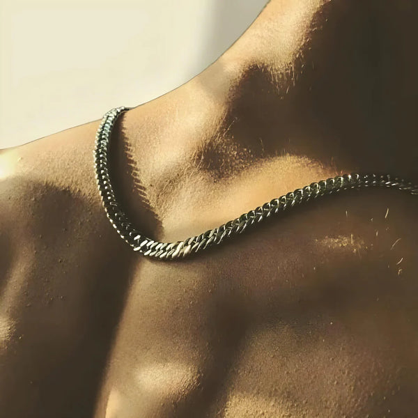 Cuban Chain [Flat] [8mm - Silver]
