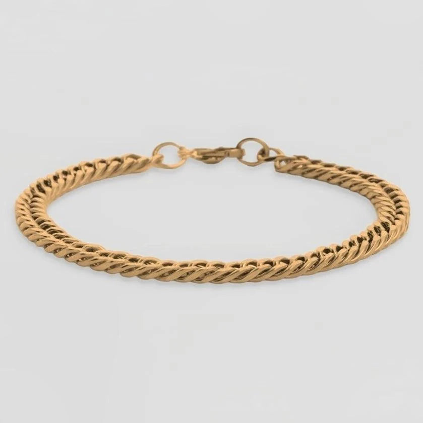 Cuban Bracelet [Flat] [5mm - Golden]