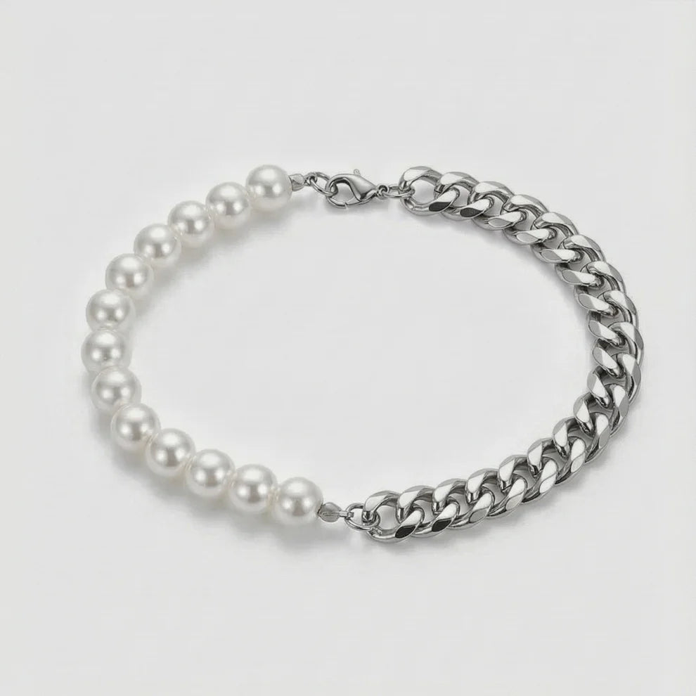 Pearl Cuban Bracelet