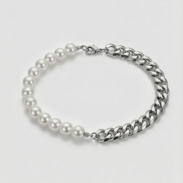 Pearl Cuban Bracelet