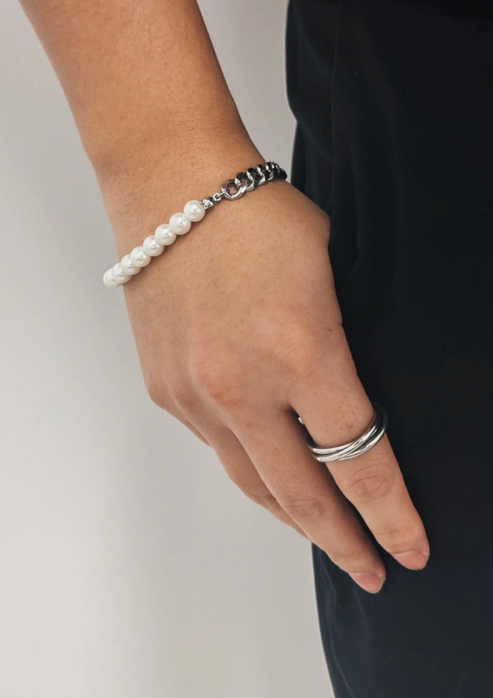 Pearl Cuban Bracelet