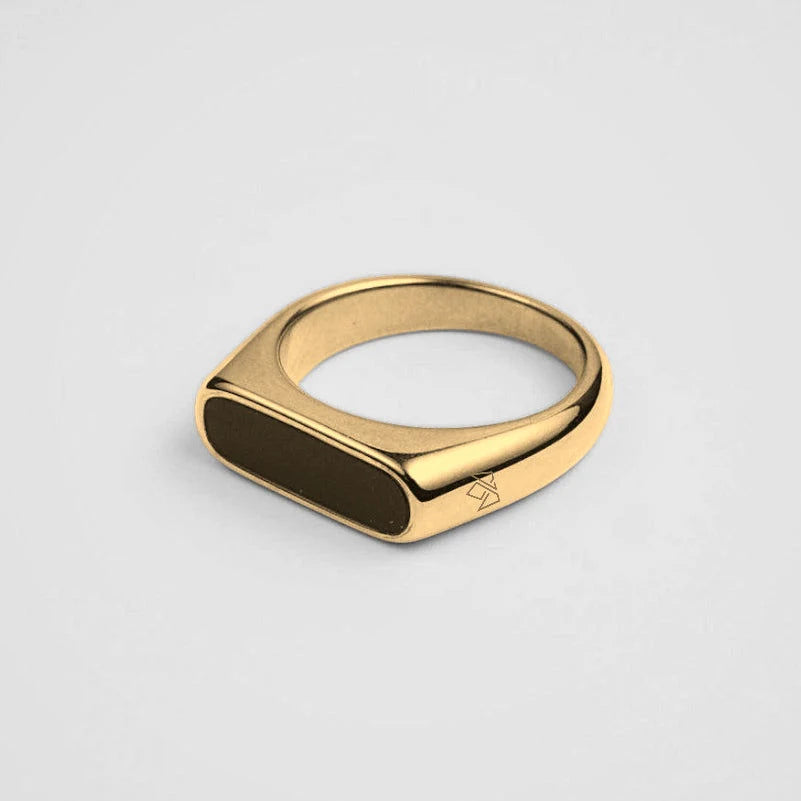 Signet Bar Ring [Golden]