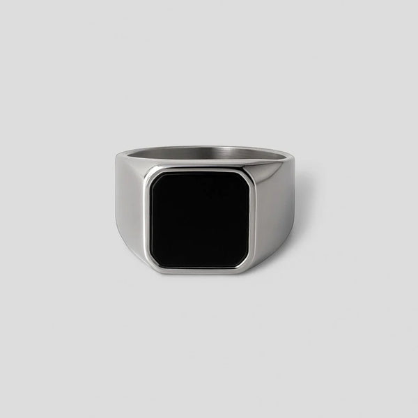 Square Agate Ring [Silver]
