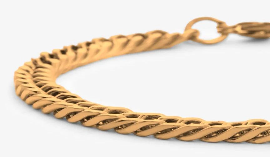 Cuban Bracelet [Flat] [5mm - Golden]